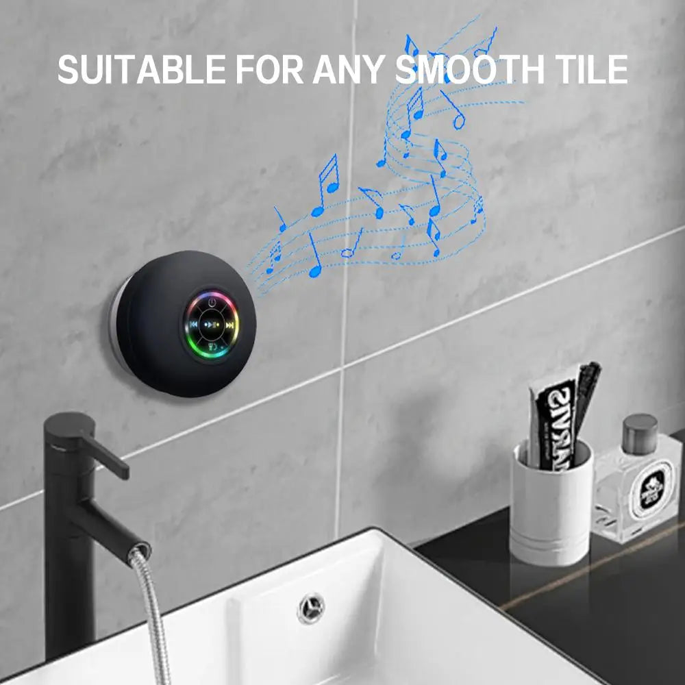 Bluetooth Mini Speaker with LED Lights Black